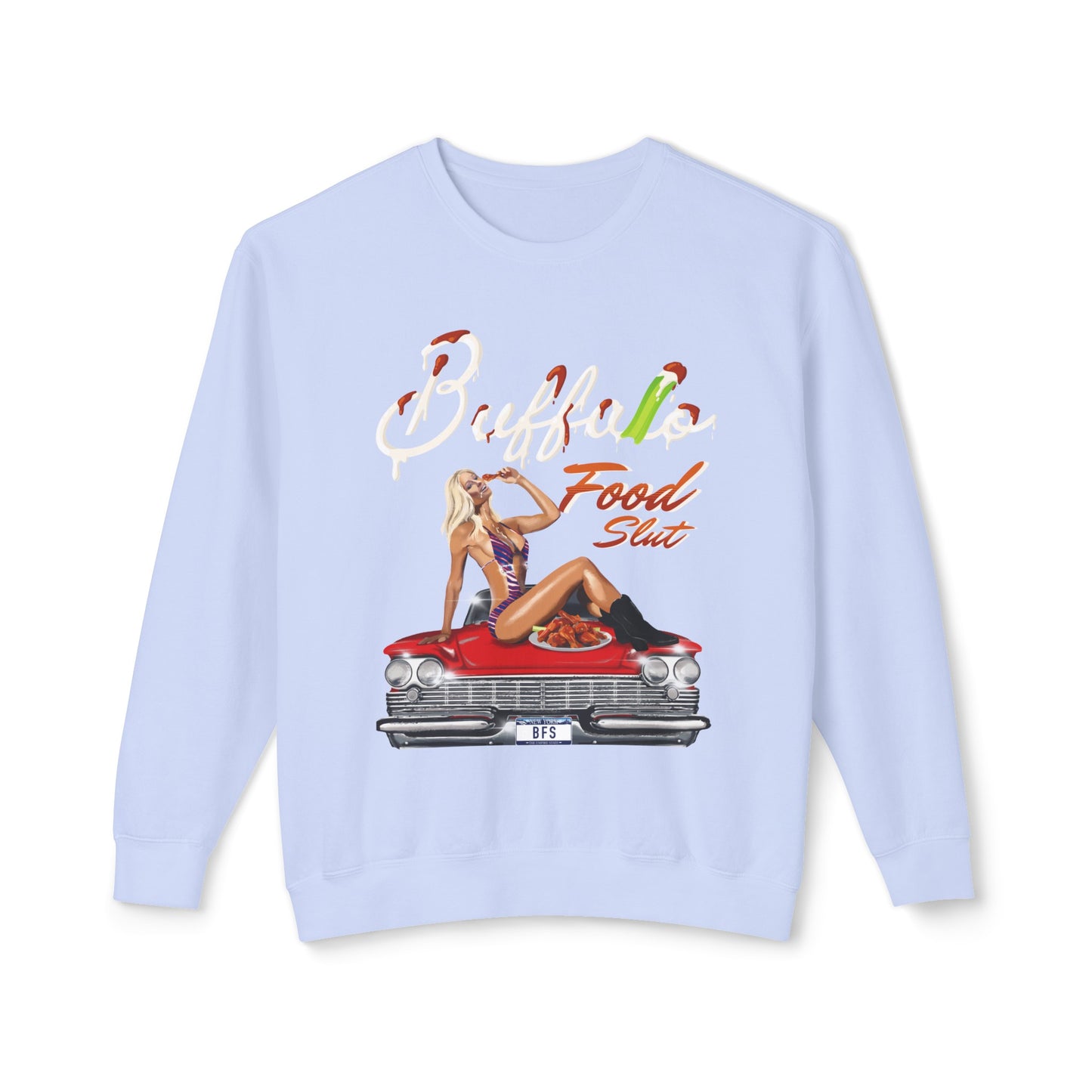 Buffalo Food Slut X Hashtag Beanie Crewneck Sweatshirt