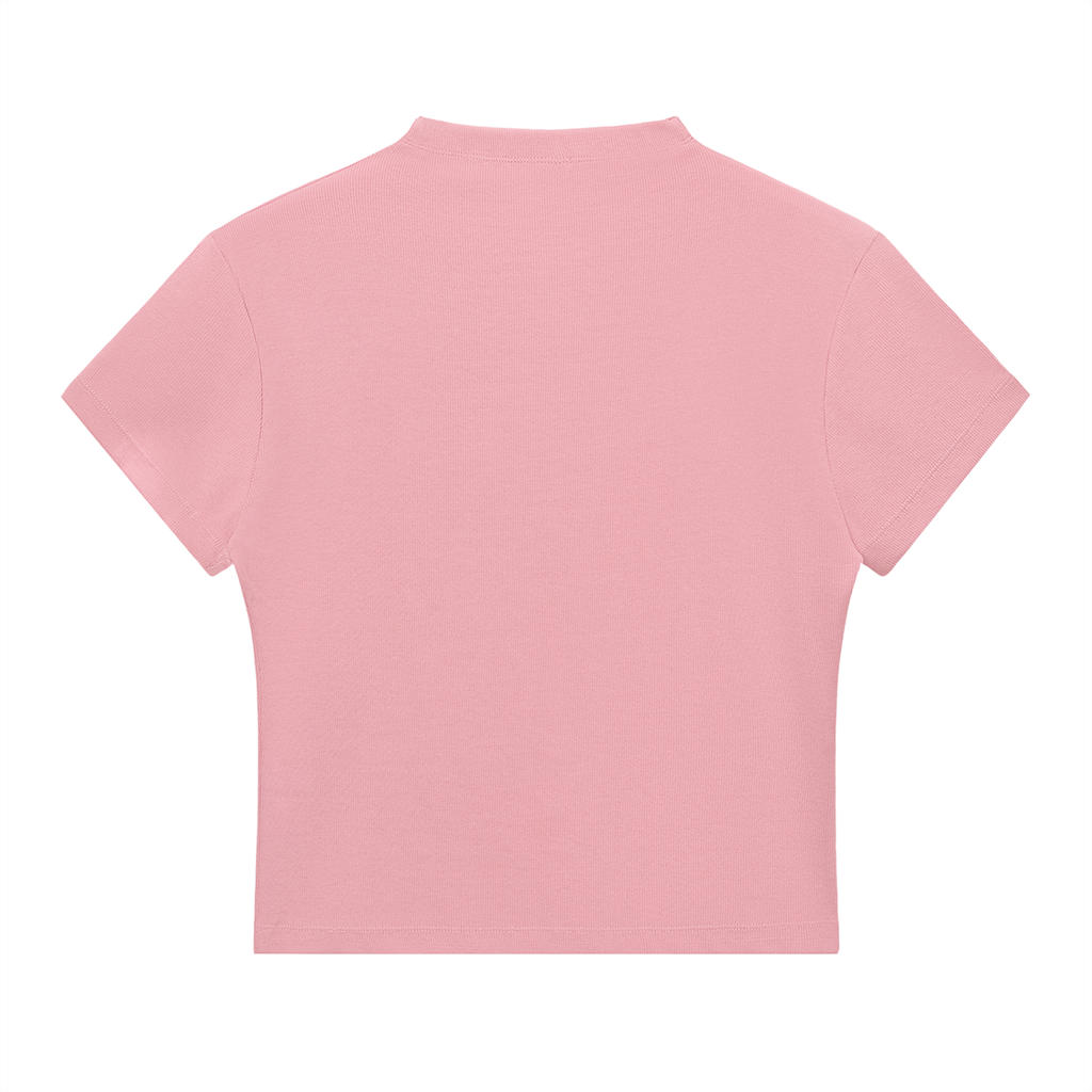 F#@K THE HATERS Slim Fit Mock Neck Baby Tee