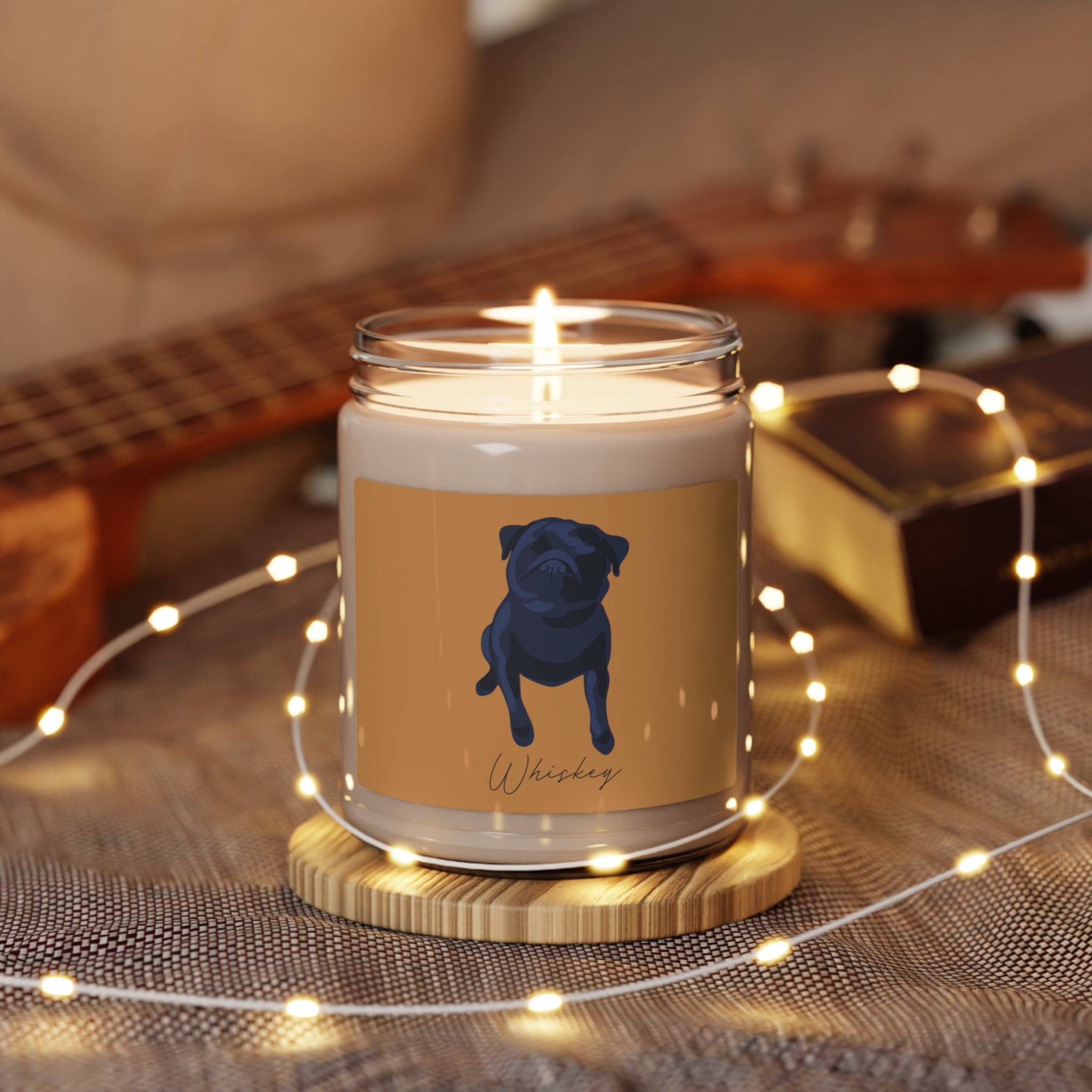 Scented Soy Candle, 9oz with custom portrait