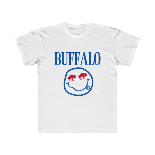 Kids Buffalo Football Smiley Shirt, Bills Band Tee