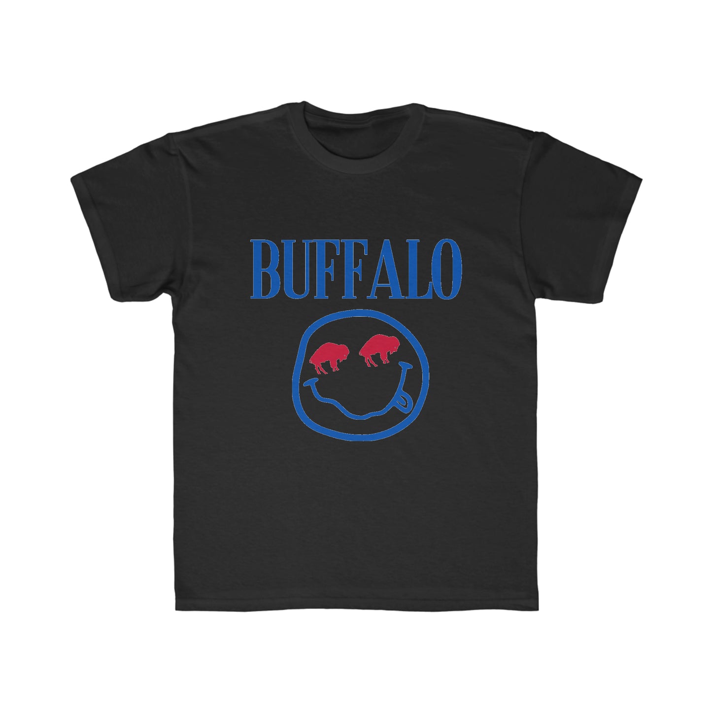 Kids Buffalo Football Smiley Shirt, Bills Band Tee