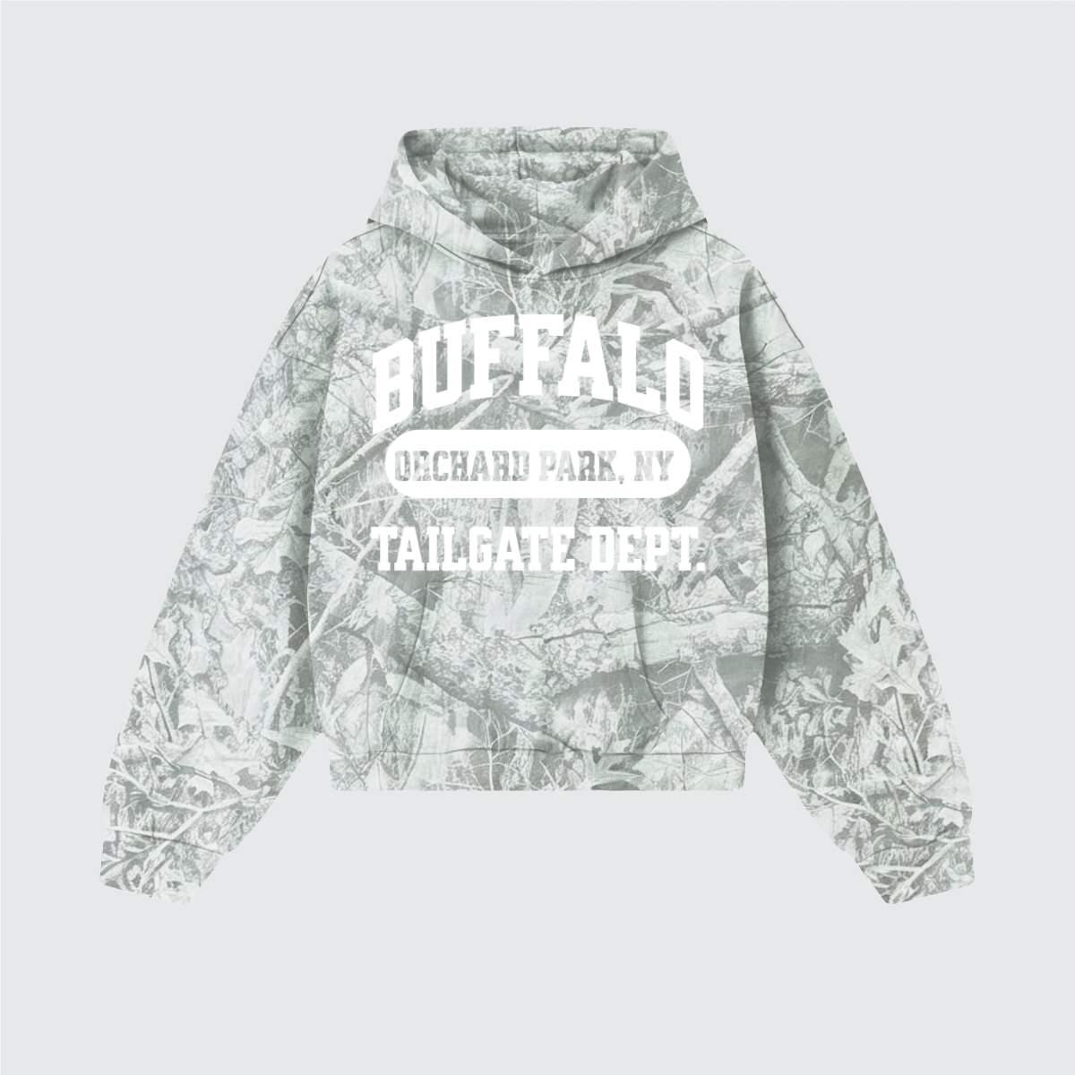 Buffalo Tailgate Dept Gray Heavyweight Camo Fleece Hoodie