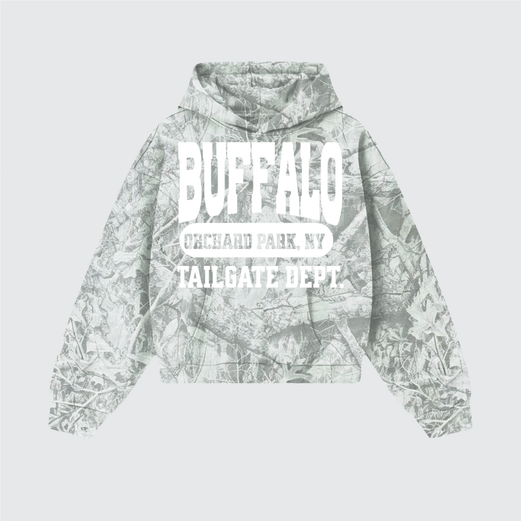 Buffalo Tailgate Dept. Heavyweight Gray Camo Fleece Hoodie