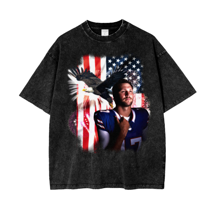 All American Josh Acid Wash Oversized T-Shirt