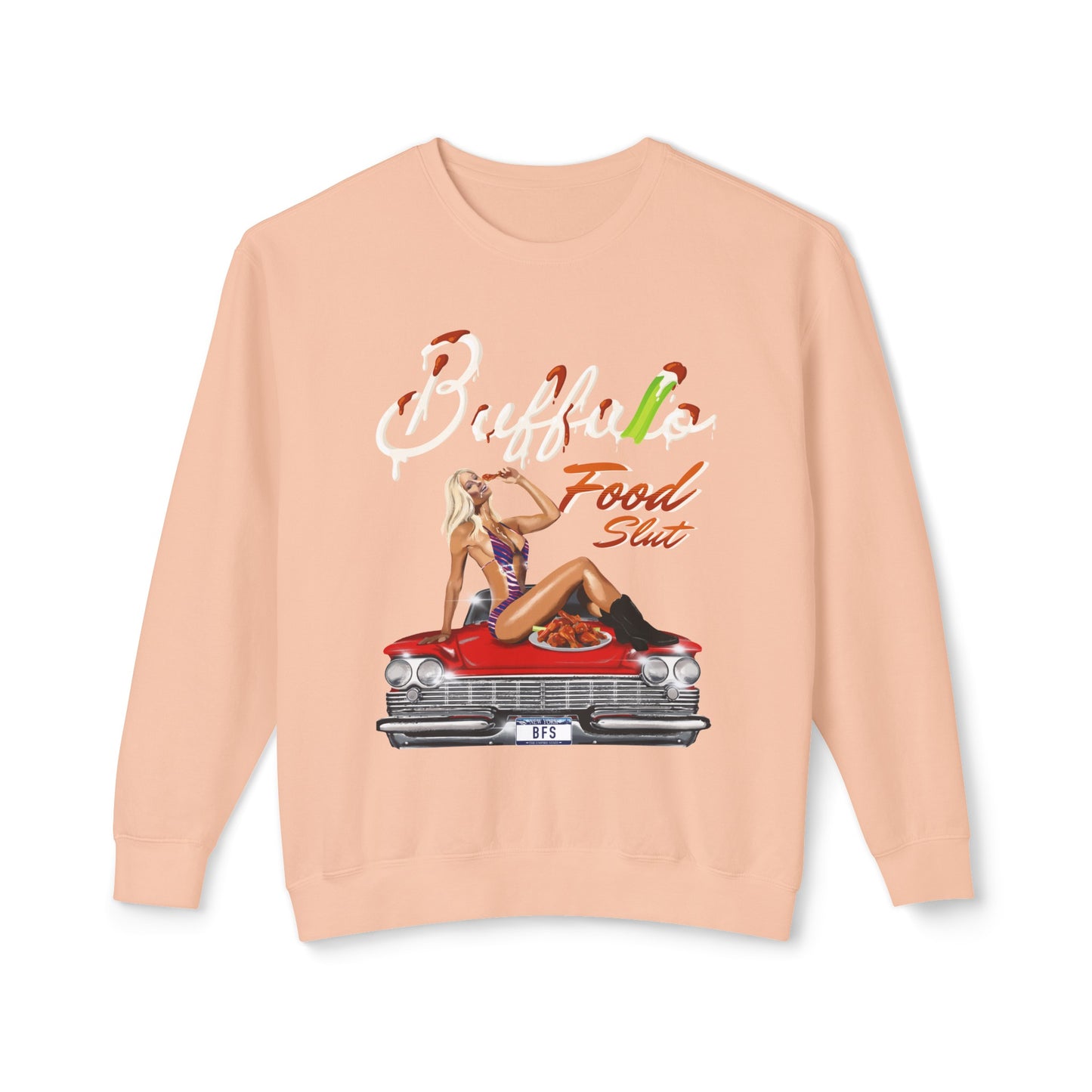 Buffalo Food Slut X Hashtag Beanie Crewneck Sweatshirt