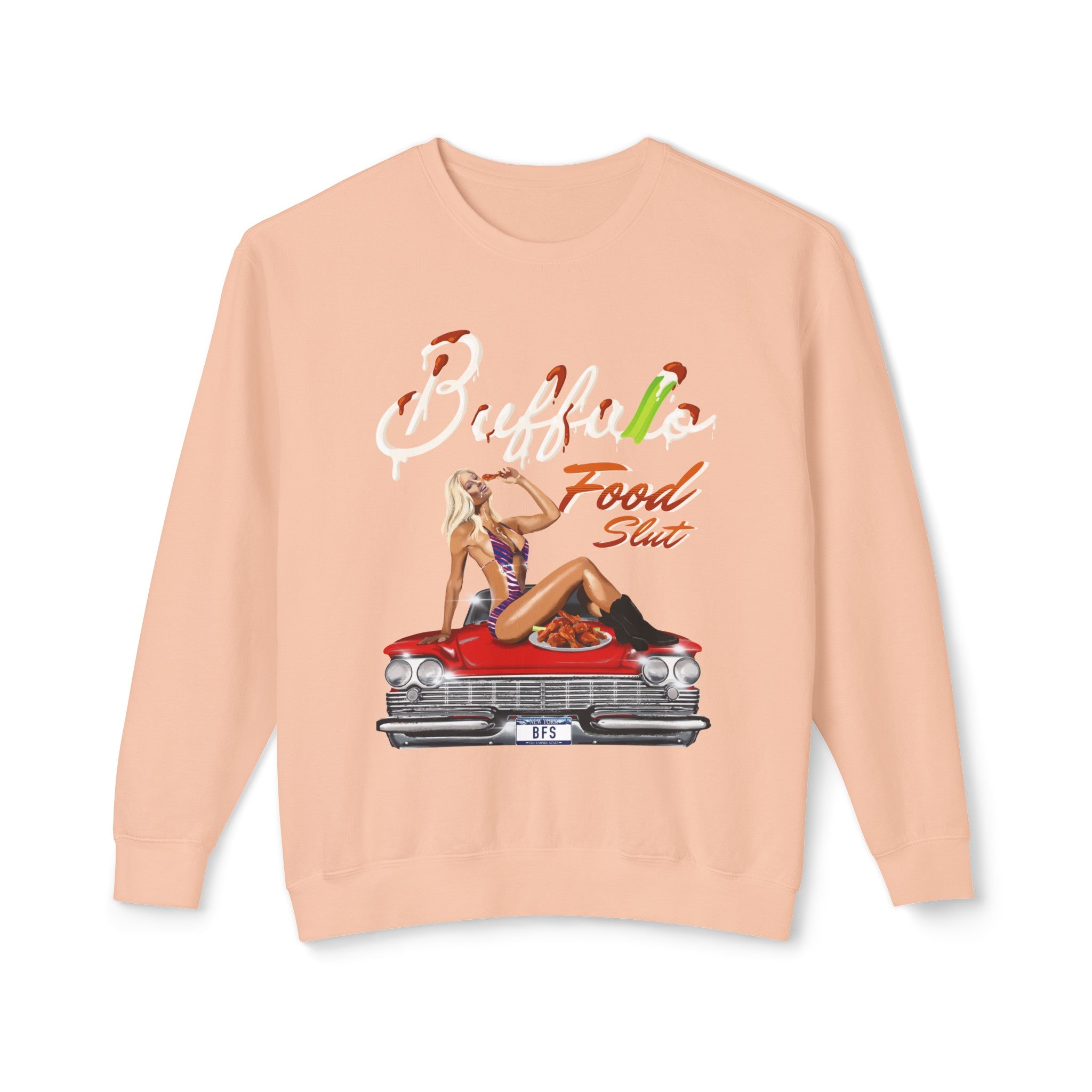 Buffalo Food Slut X Hashtag Beanie Crewneck Sweatshirt