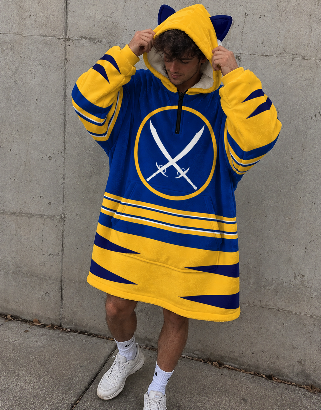 Adult Sabre Tooth Blanket Hoodie