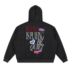 BE QUIET BUFFALO IS PLAYING Sparkles Full Zip Boxy Hoodie