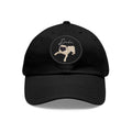 Baseball Hat with Leather Patch and custom portrait