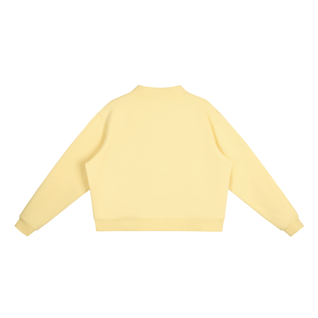Summer Vibe Butter Yellow Mockneck Sweatshirt