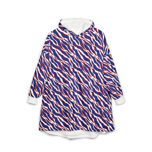 Think Fleece Lined Patterned Blanket Hoodie