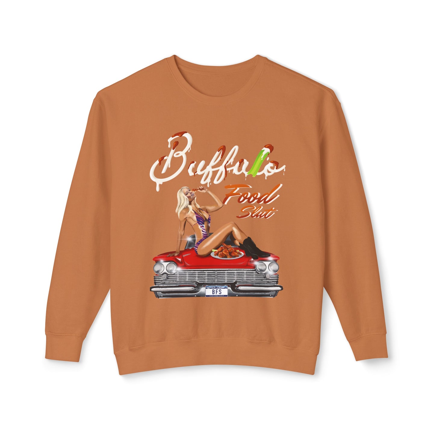 Buffalo Food Slut X Hashtag Beanie Crewneck Sweatshirt