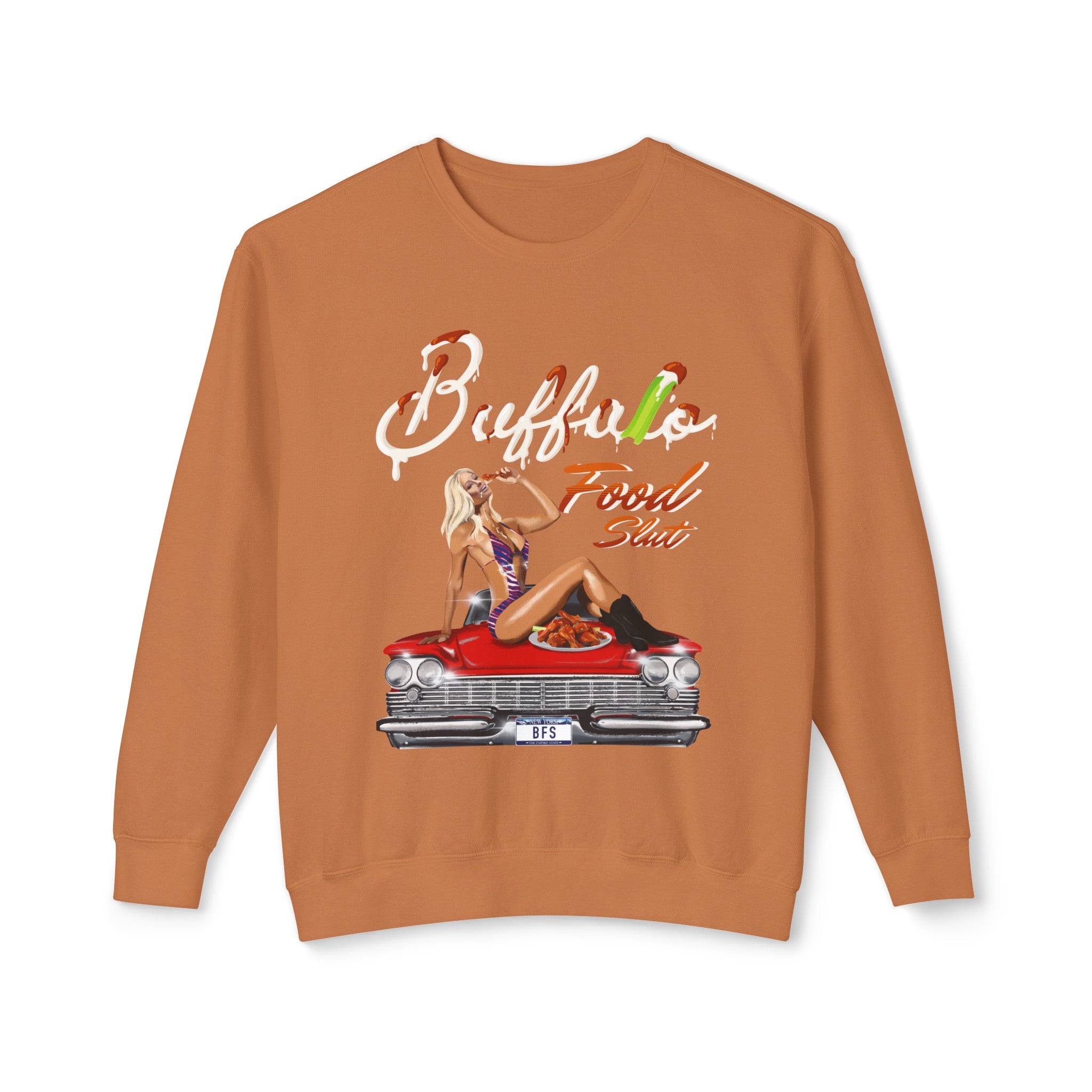 Buffalo Food Slut X Hashtag Beanie Crewneck Sweatshirt