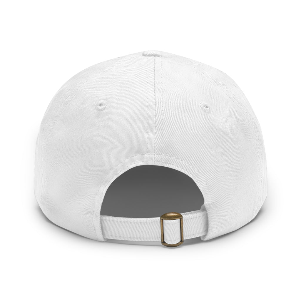 Baseball Hat with Leather Patch and custom portrait