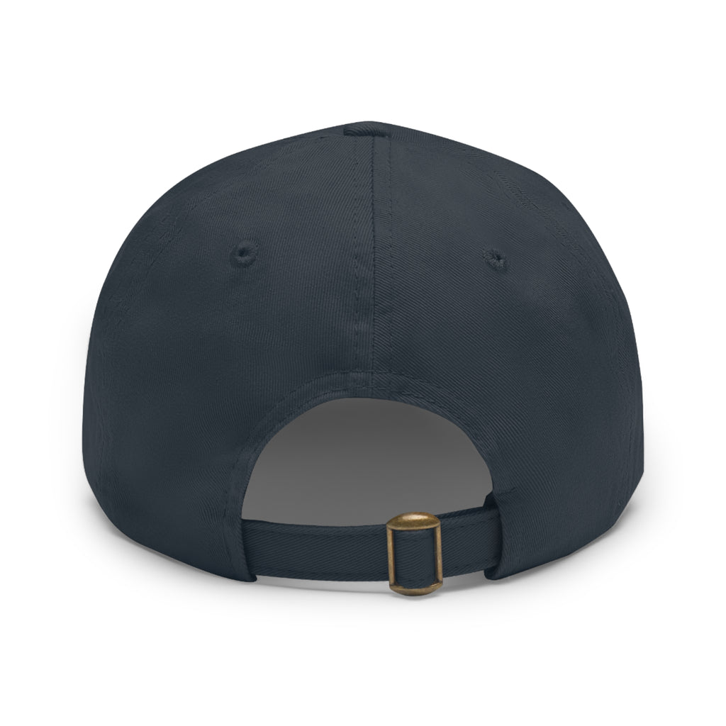 Baseball Hat with Leather Patch and custom portrait