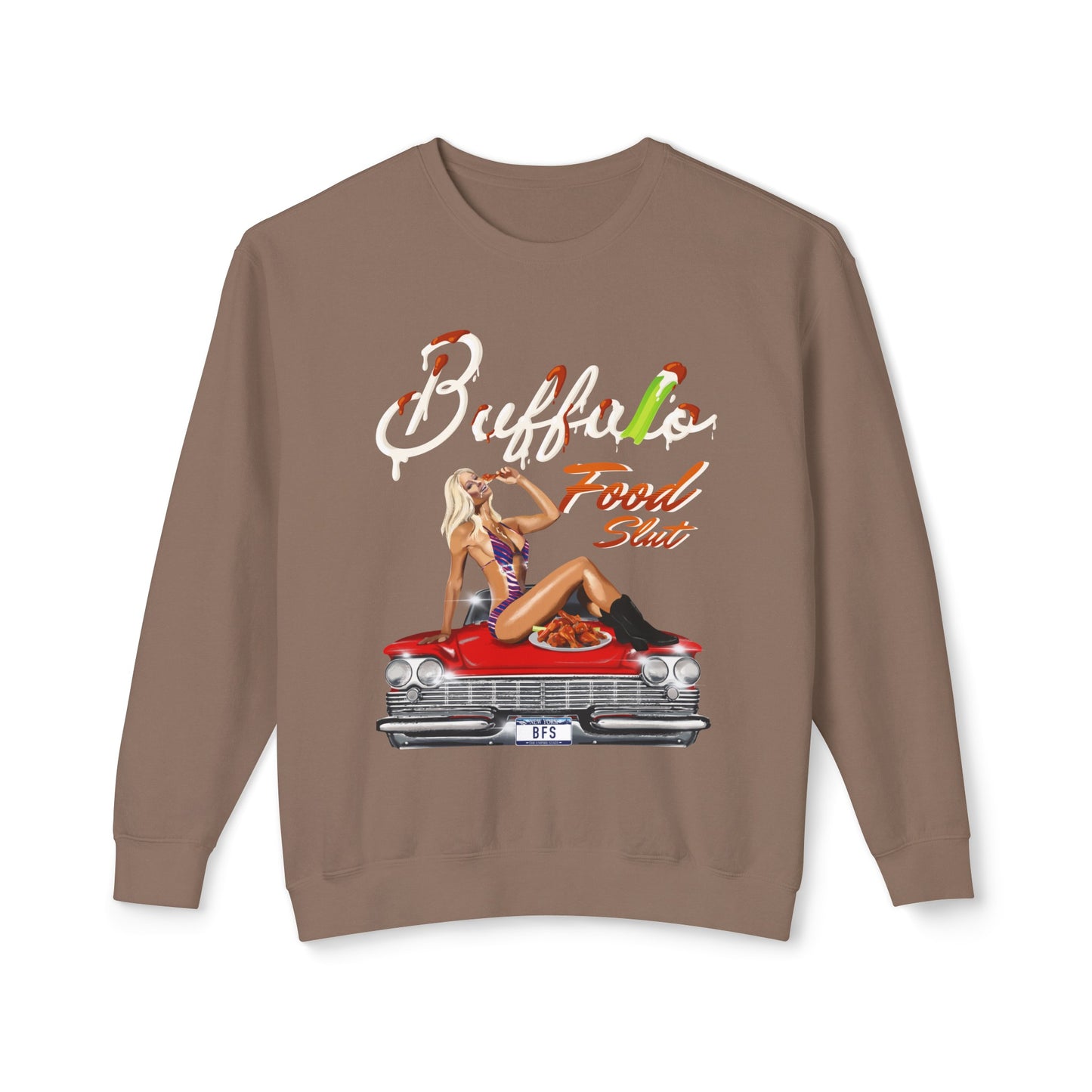 Buffalo Food Slut X Hashtag Beanie Crewneck Sweatshirt