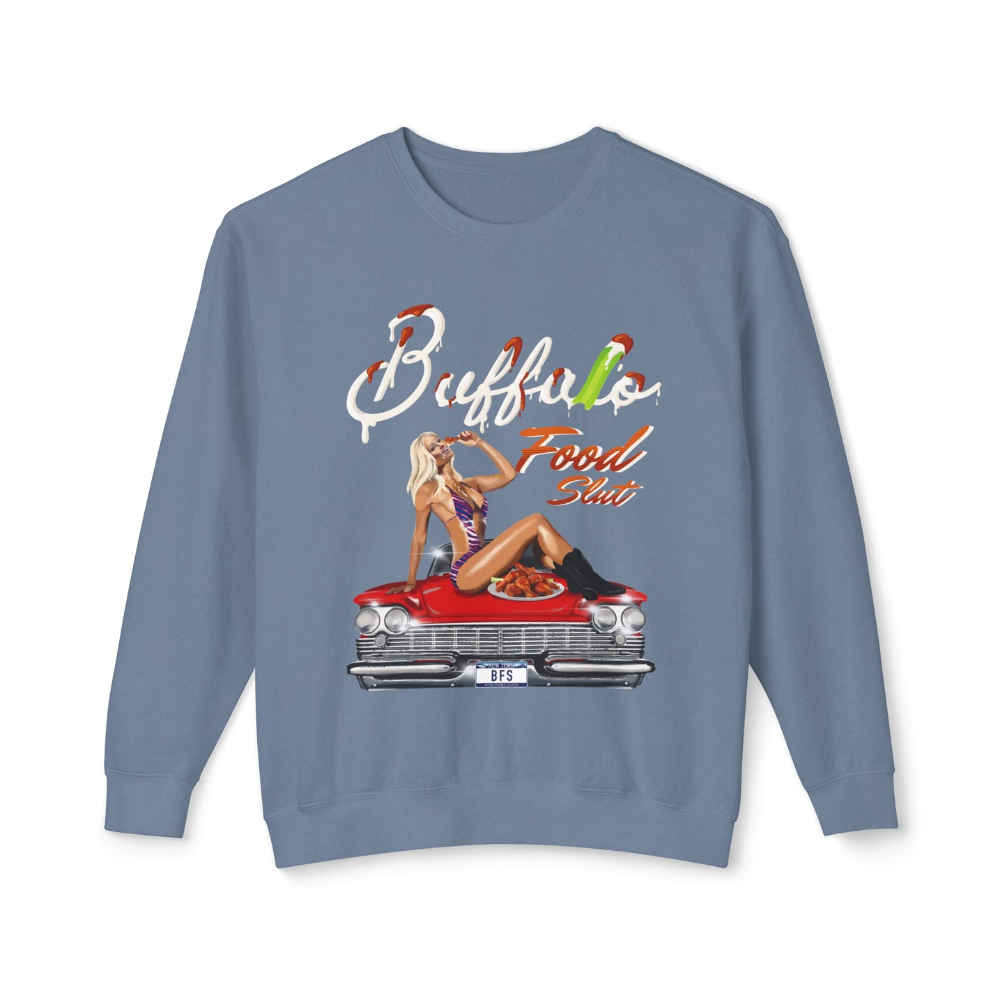 Buffalo Food Slut X Hashtag Beanie Crewneck Sweatshirt