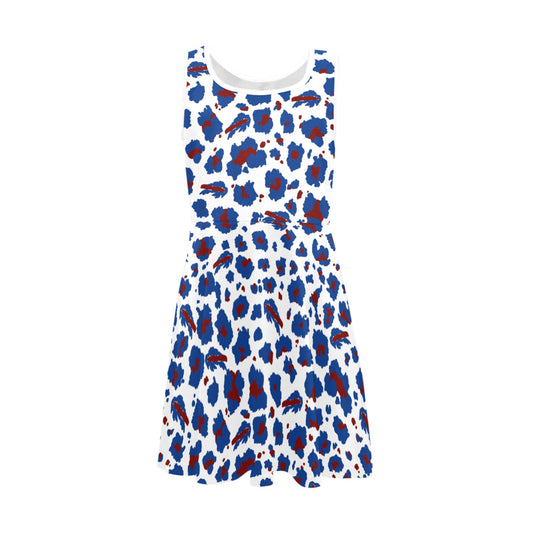 Tiny Tailgaters Summer Dress Buffalo Leopard Pattern
