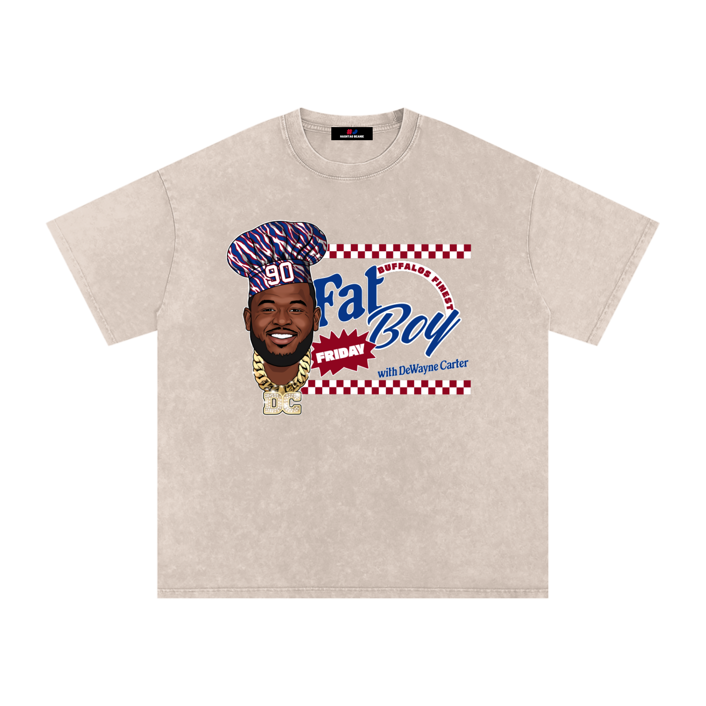 DeWayne Carter Fat Boy Friday X Hashtag Beanie Vintage Washed T-Shirt