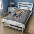50x60" Plush Blanket with custom portrait