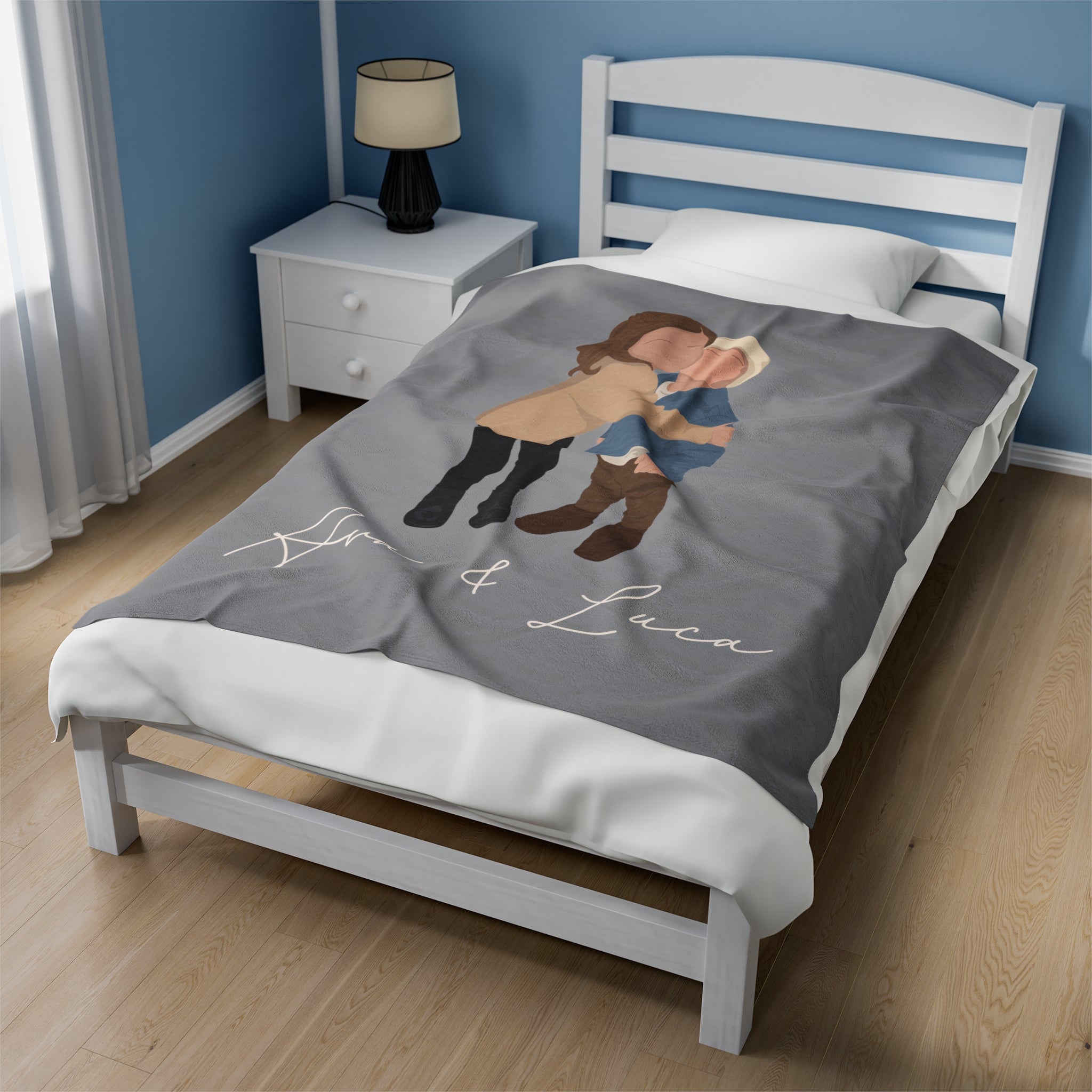 50x60" Plush Blanket with custom portrait