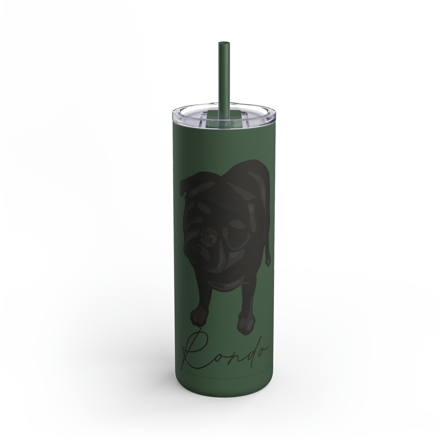 Skinny Matte Tumbler 20oz with custom portrait
