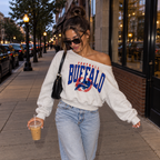 Buffalo Football Off-Shoulder Sweatshirt