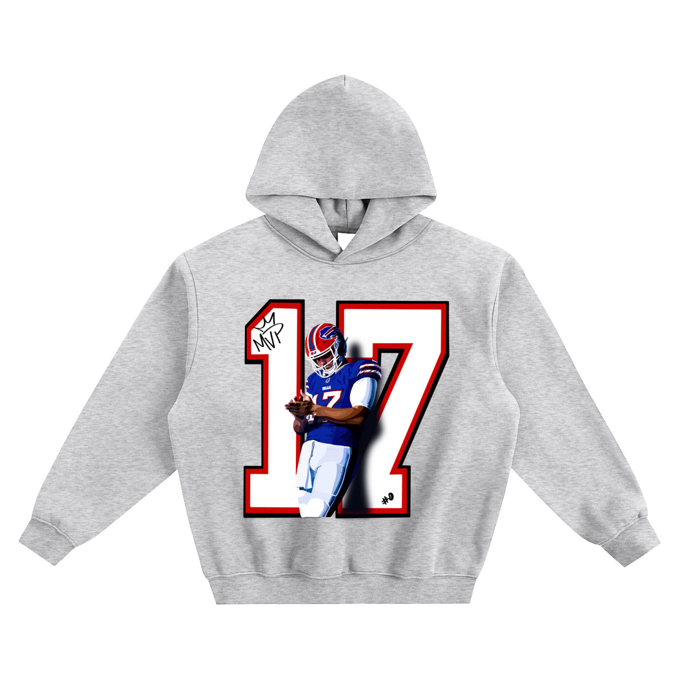 MVP Red Helmet Fleeced Boxy Hoodie