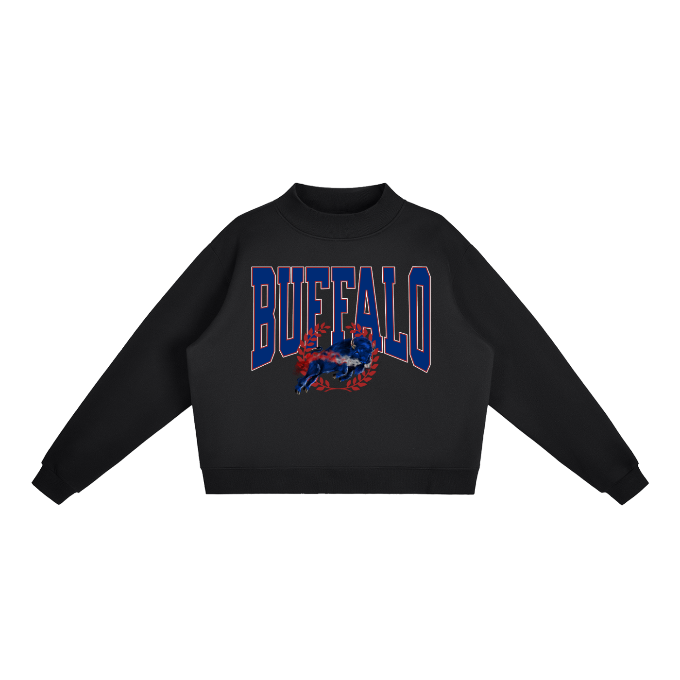 Buffalo Varsity Fleece Mock-Neck Sweatshirt