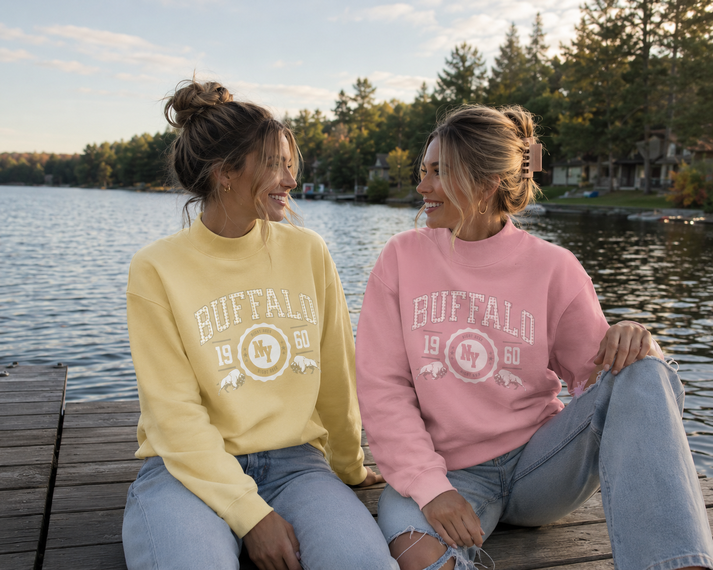 Summer Vibe Butter Yellow Mockneck Sweatshirt
