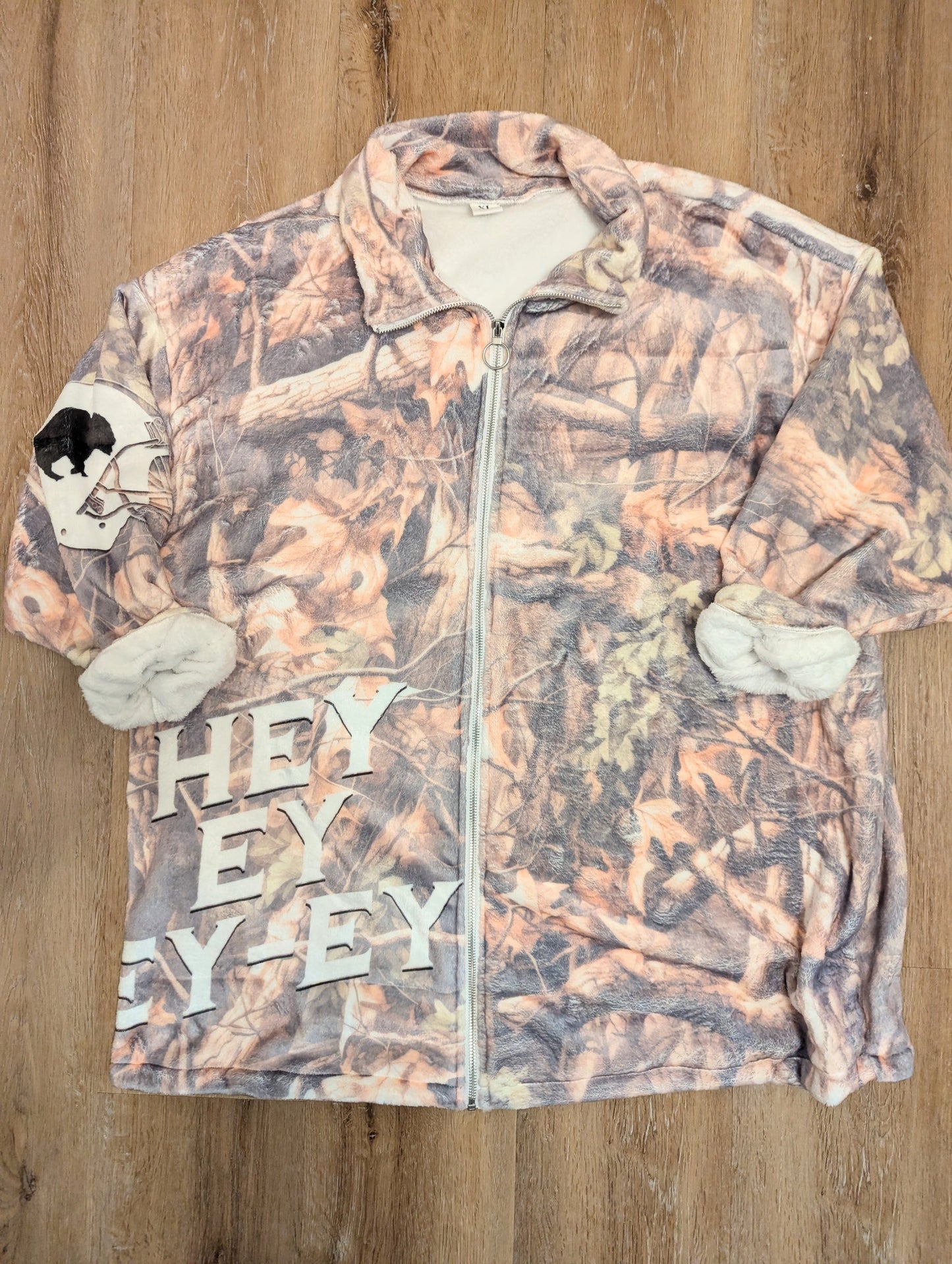 Buffalo Football Camo Fuzzy Fleece Zip-Up