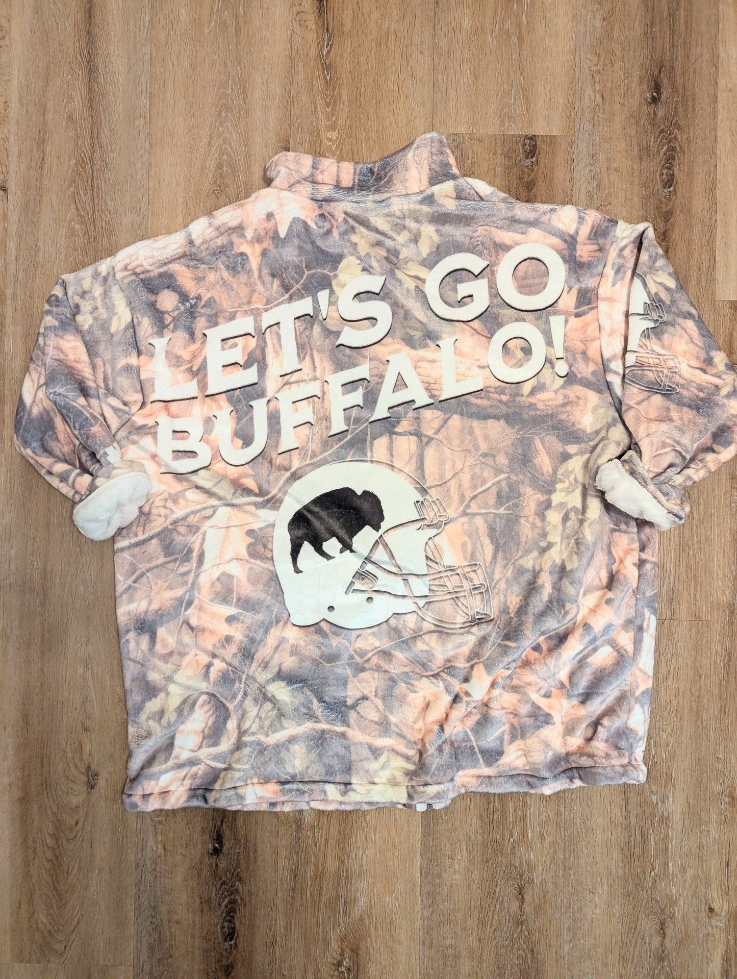 Buffalo Football Camo Fuzzy Fleece Zip-Up