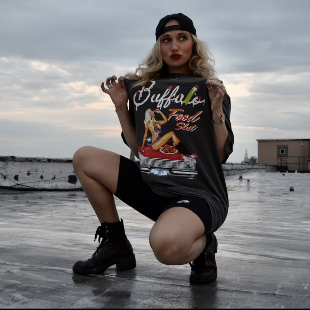 Buffalo Food Slut X Hashtag Beanie T-Shirt