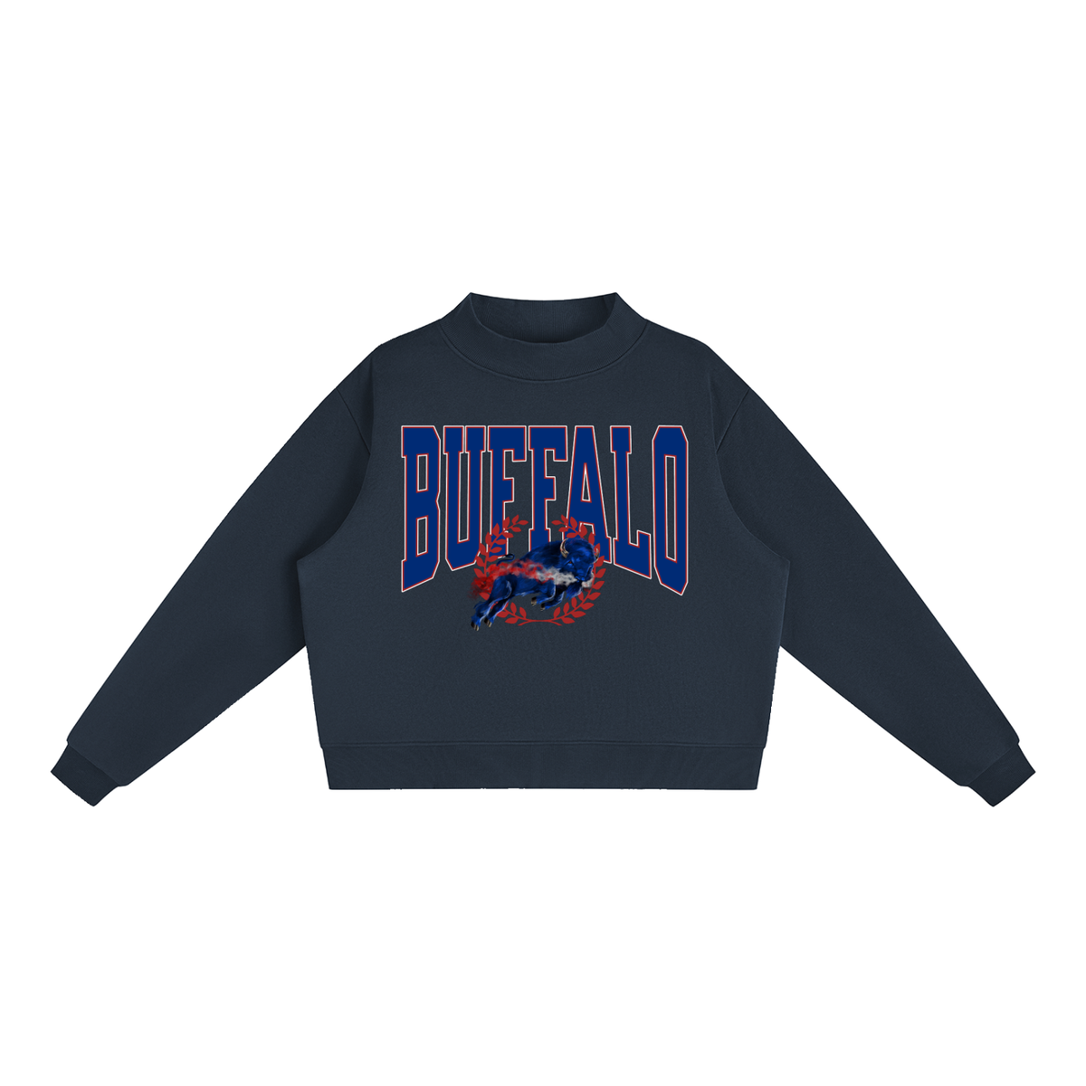 Buffalo Varsity Fleece Mock-Neck Sweatshirt