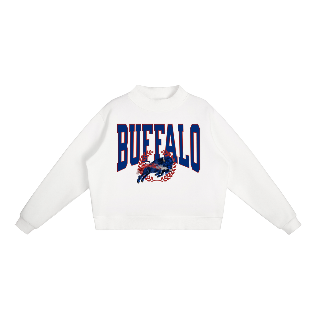 Buffalo Varsity Fleece Mock-Neck Sweatshirt