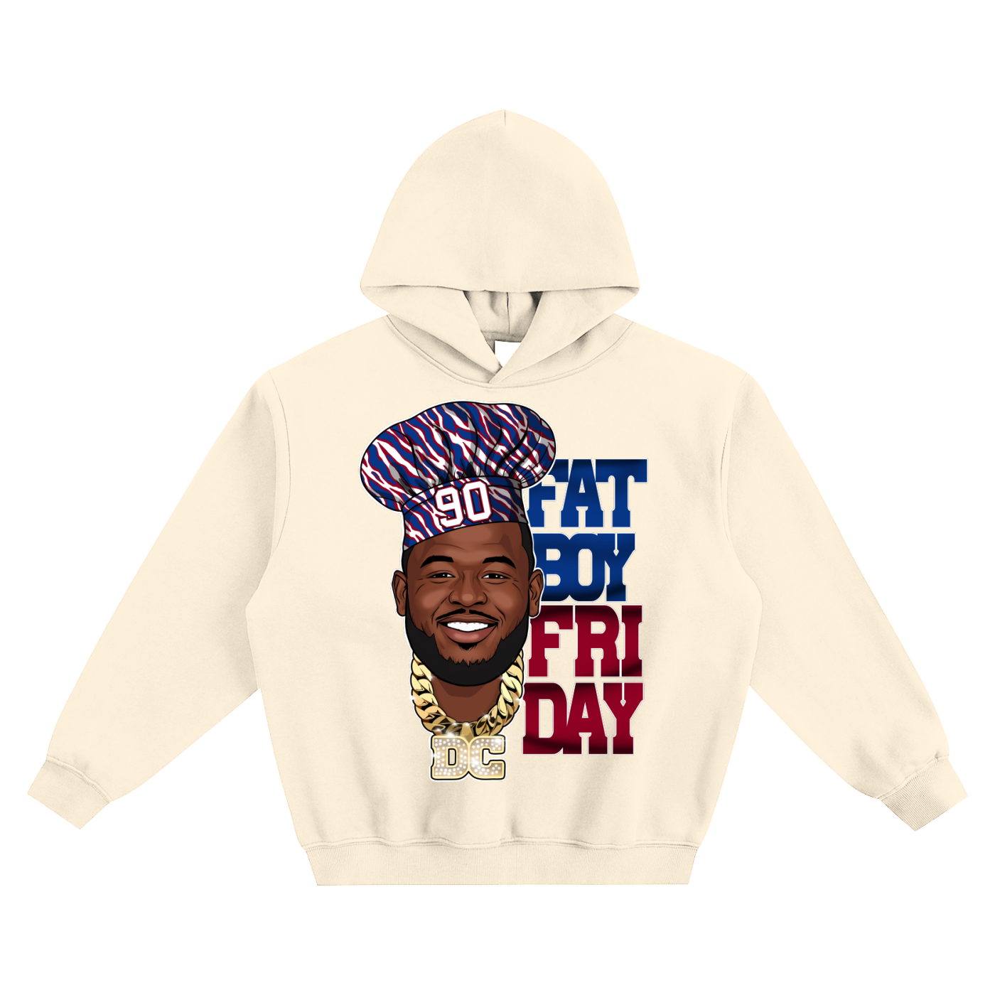 DeWayne Carter Fat Boy Friday X Hashtag Beanie Heavyweight Boxy Hoodie