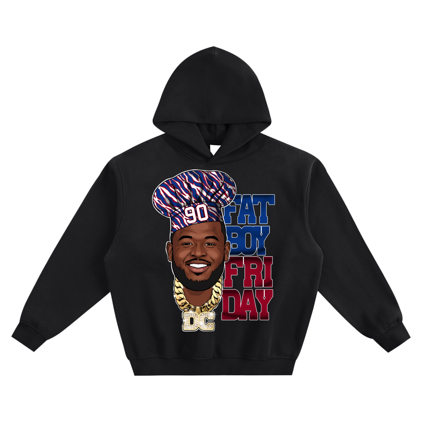 DeWayne Carter Fat Boy Friday X Hashtag Beanie Heavyweight Boxy Hoodie