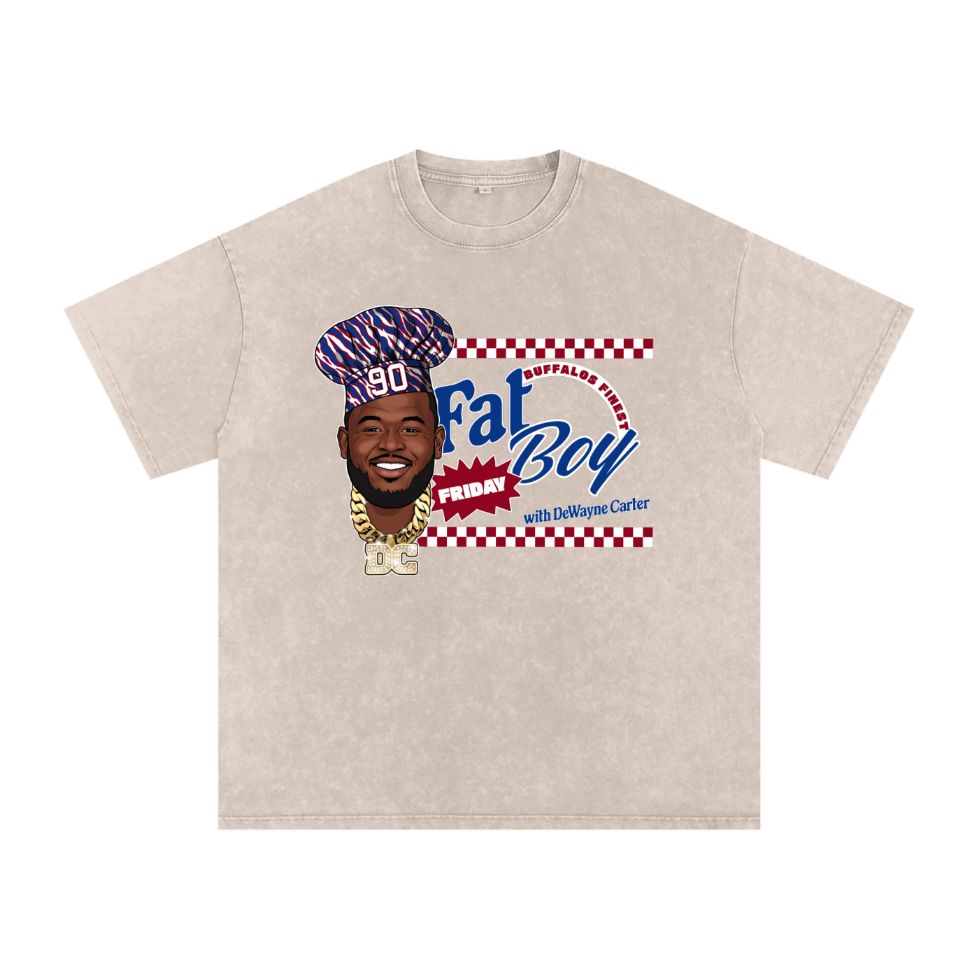 DeWayne Carter Fat Boy Friday X Hashtag Beanie Vintage Washed T-Shirt