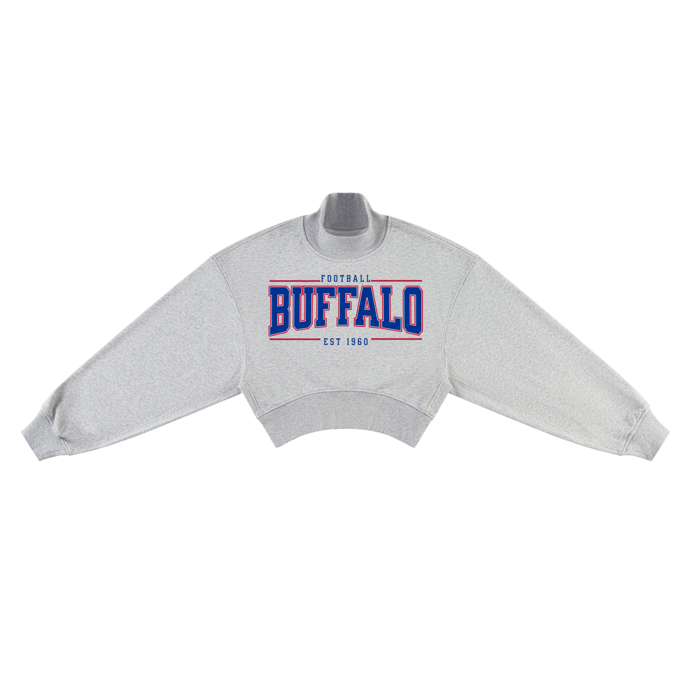 Buffalo Crop Mock Neck Sweatshirt