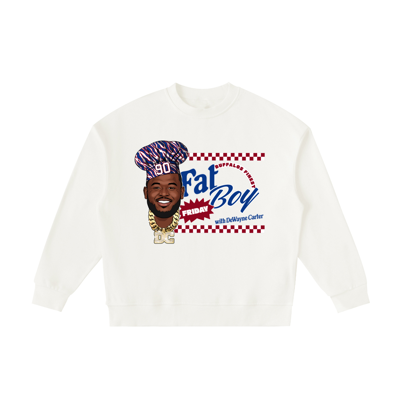 DeWayne Carter Fat Boy Friday Fleece Kids Crewneck Sweatshirt