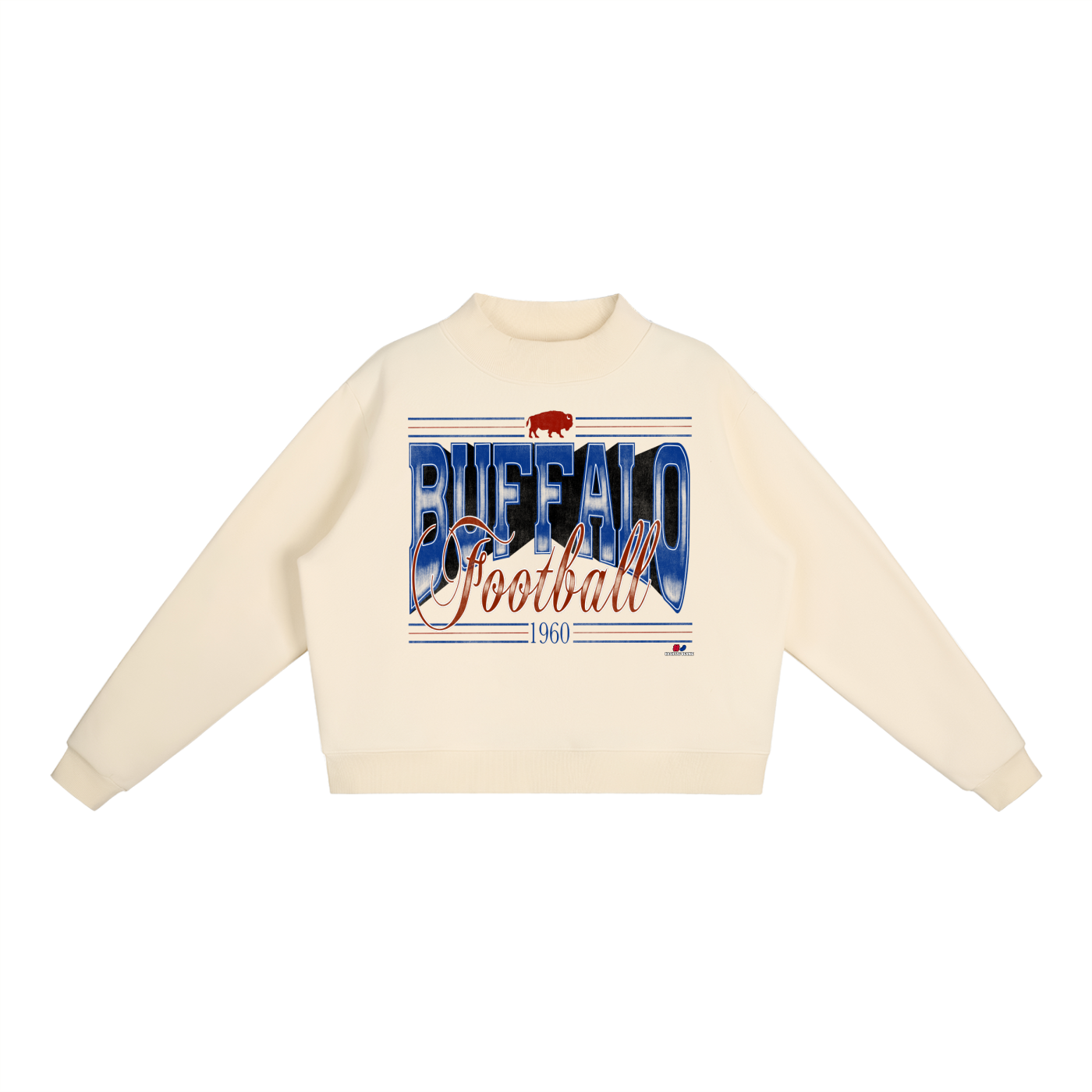 Buffalo Football Mock Neck Sweatshirt