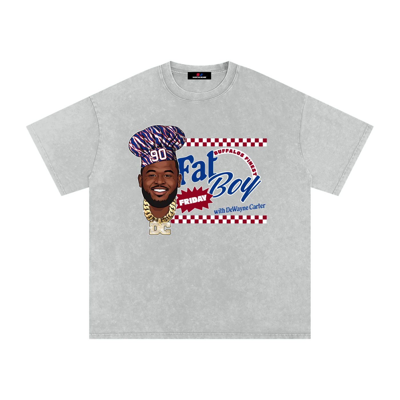 DeWayne Carter Fat Boy Friday X Hashtag Beanie Vintage Washed T-Shirt
