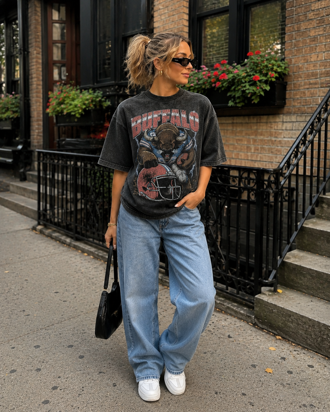 Vintage Style Buffalo Throwback T-Shirt