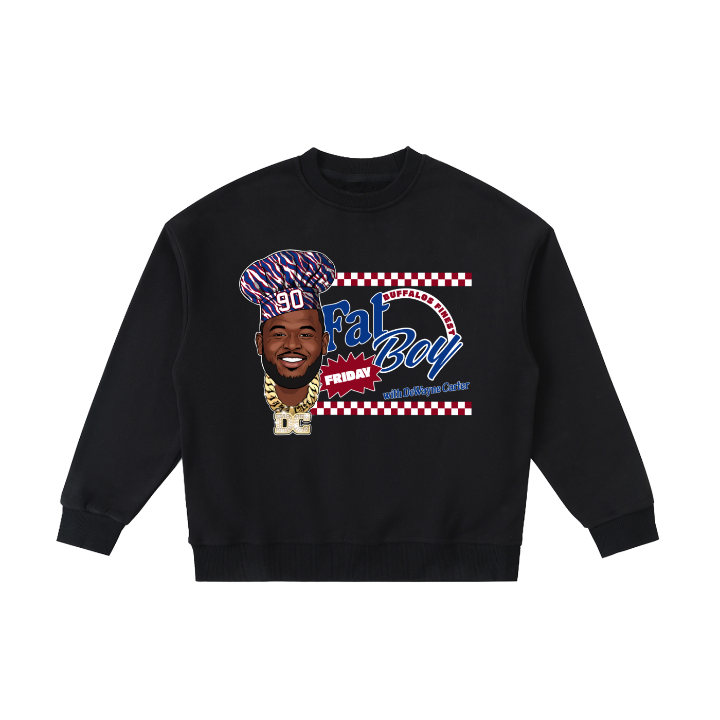 DeWayne Carter Fat Boy Friday Fleece Kids Crewneck Sweatshirt
