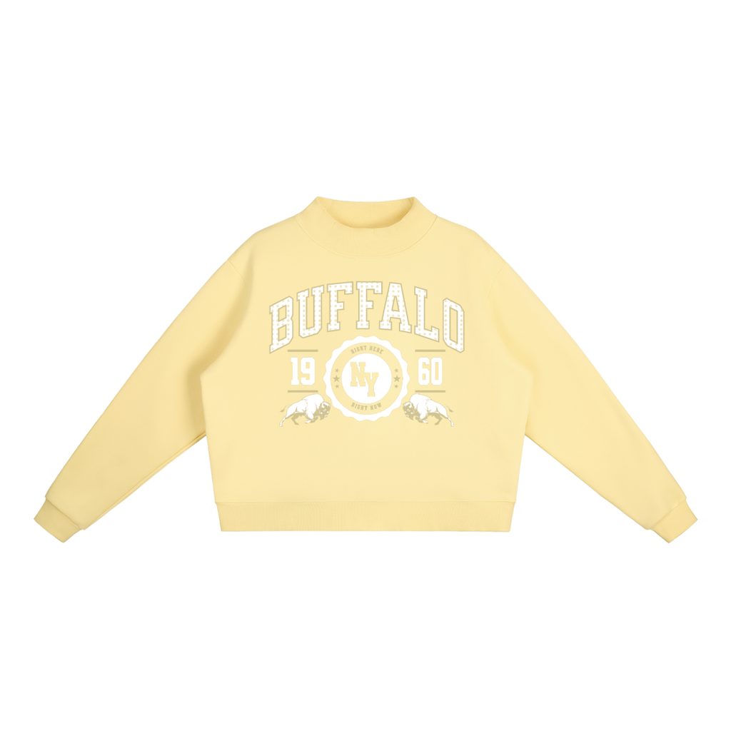 Summer Vibe Butter Yellow Mockneck Sweatshirt