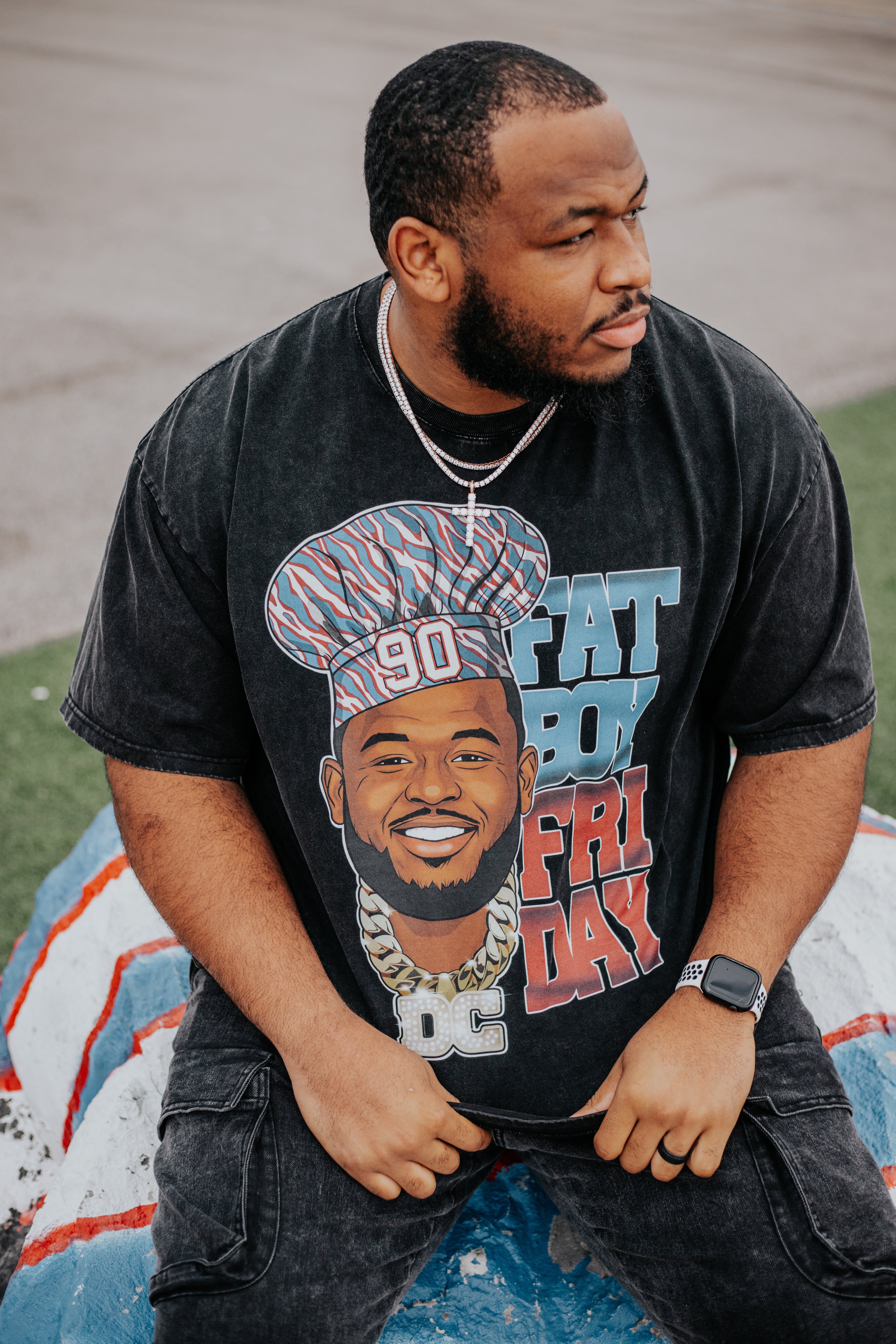 DeWayne Carter Fat Boy Friday x Hashtag Beanie Vintage Washed T-Shirt