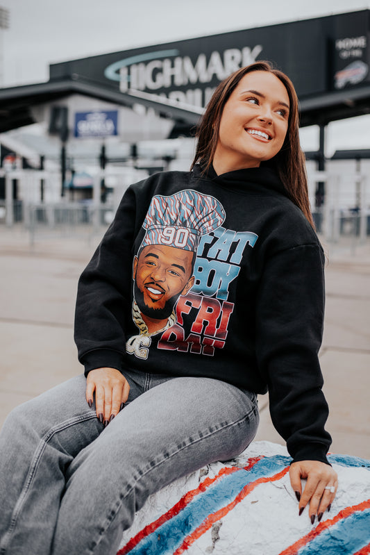 DeWayne Carter Fat Boy Friday X Hashtag Beanie Heavyweight Boxy Hoodie