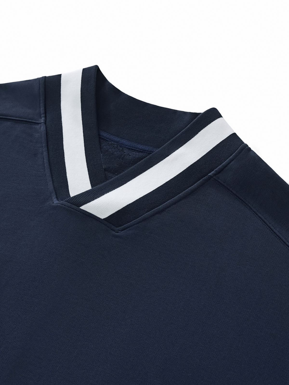 Buffalo Varsity V-Neck Contrast Collar Boxy Sweatshirt