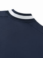 Buffalo Varsity V-Neck Contrast Collar Boxy Sweatshirt