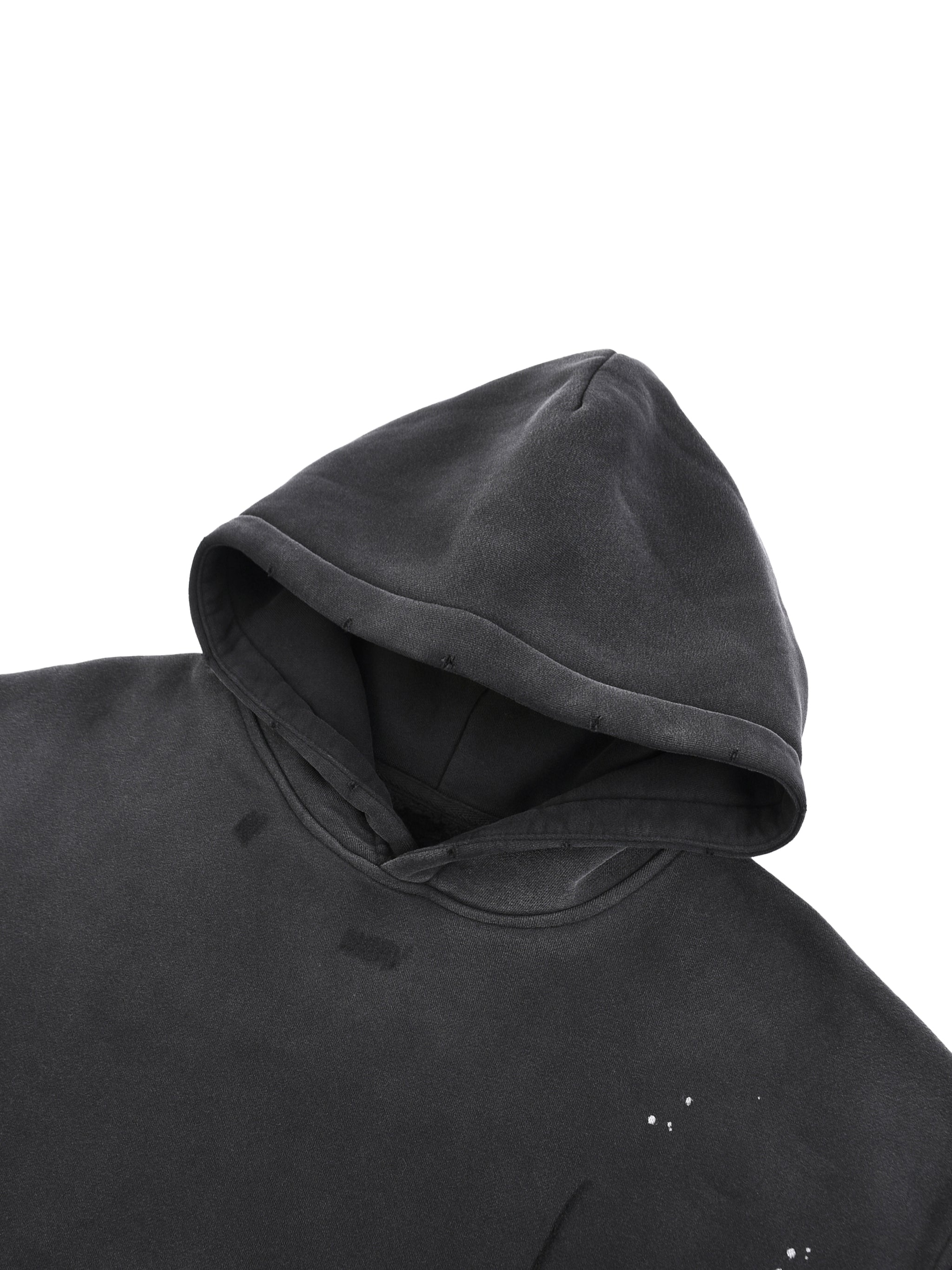 Buf Born For This Original Vintage Washed Frayed Fleece Hoodie